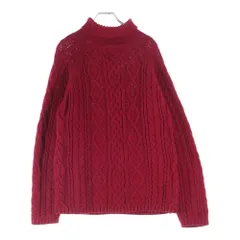 L.L.Bean (エルエルビーン) 80s VINTAGE ハイネック ケーブルニット セーター レッド