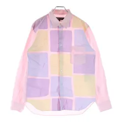 COMME des GARCONS HOMME DEUX (コムデギャルソン オムドゥ) 19SS AD2018 パッチワーク 長袖 シャツ ピンク DC‐B048のサムネイル