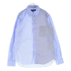 COMME des GARCONS HOMME DEUX (コムデギャルソン オムドゥ) 24AW AD2024 ストライプ切替 チェック 長袖 シャツ ブルー DN‐B031のサムネイル