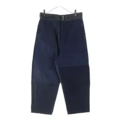 COMME des GARCONS HOMME (コムデギャルソンオム) 21AW AD2021 パッチワーク加工 デニムワイドパンツ インディゴ/ブラック HH-P012