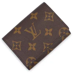ルイ ヴィトン M63801 アンヴェロップ カルト ドゥ ヴィジット モノグラム ブラウン カードケース 名刺入れ 定期入れ パスケース ゴールド金具 箱付 LOUIS VUITTON（新品・未使用品）