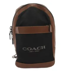 コーチ COACH ボディバッグ ショルダー ナイロン レザー ロゴ 黒 ブラック 茶 ブラウン F59320 /FF ■GY18