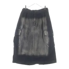 Y's (ワイズ) 25AW SPOTTED DENIM SIDE POCKET STRAIGHT SKIRT ストップド サイドポケット デニムスカート レディース ブラック YL-S95-005のサムネイル