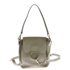 Chloe (クロエ) フェイレザー リュックサック バックパック グレー ベージュ レザー 01185765ー5 ゴールド金具のサムネイル