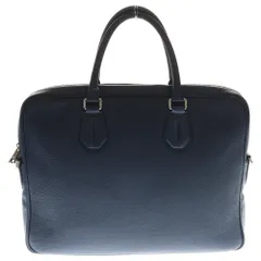 BALLY (バリー) ロゴエンボス レザー トート ビジネス バッグ ネイビー