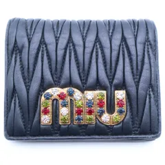miumiu❁︎マテラッセ ビジュー ウォレット MIU MIU - miumiu ビジューウォレットの通販 by いちご's shop｜ミュウ