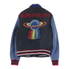 GUCCI (グッチ) Leather Stadium Jacket レザースタジアムジャケット スタジャン ブラック 526807 XG677のサムネイル