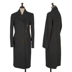 ヴィヴィアンウエストウッド レッドレーベルVivienne Westwood Red Label ラムウールピークドラペルコート チャコール40のサムネイル