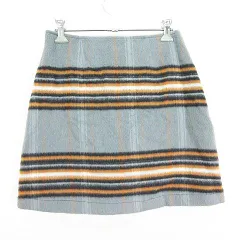 ワンアフター アナザー ナイスクラップ one after another NICE CLAUP スカート ボトムス ミニ丈 台形 チェック インナーパンツ付き 起毛 F グレー系 ※EKM