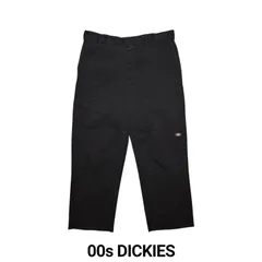 古着 00s ディッキーズ 85283 ダブルニー ワーク パンツ ブラック W38