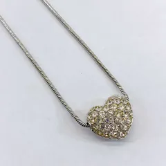 ■SWAROVSKI スワロフスキー ネックレス ハート リバーシブル パヴェ スネークチェーン■