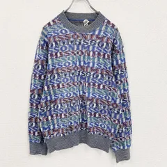 古着 used　90s～　MISSONI SPORT　ミッソーニスポーツ　コットンニットセーター　ヴィンテージ　マルチカラー　46サイズ