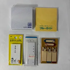 【新品未使用】レトロ付箋セット 5点 まとめ売り ノベルティ 柴犬 猫 メモ帳 Y-314