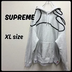 Supreme パーカー XLサイズ フーディー グレー ロゴ ストリート 古着 シュプリーム