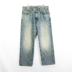 エドウィン EDWIN XV 445 デニム ジーンズ ボトムス ストレート ユーズド加工 33 インディゴブルー ※EKM