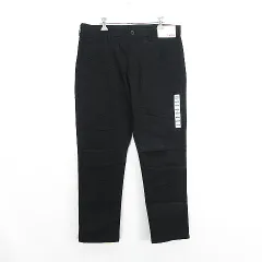 ユニクロ UNIQLO パンツ ボトムス チノパン テーパード スリムフィット ノータック ストレッチ 85 ブラック ※EKM