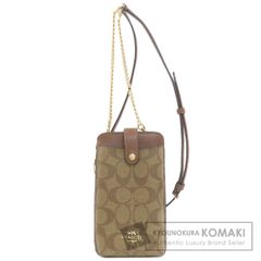 COACH コーチ シグネチャー スマホショルダーバッグ ベージュ ZLW02 