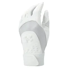 新品 アンダーアーマー（UNDER ARMOUR） バッティング用グローブ 両手用 スターター ノンカラー 1364498 WHT BB 高校野球対応 白 （ホワイト/Ｍ/Men's）