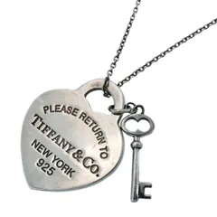 【6jcb0291-k】ティファニー ネックレス リターントゥ/ハートタグ/キー シルバー925【中古】レディース