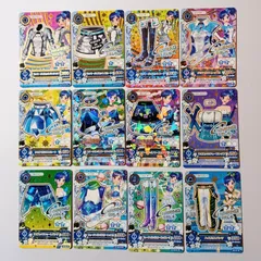 ① 霧矢あおい 12枚セット ラッキーパイロットジャケット ラッキーパイロットスカート ラッキーパイロットブーツ クリアガラストップス クリアガラススカート スパークリングノワールトップス スパークリングノワールスカート ほか／ アイカツ！ Aikatsu！