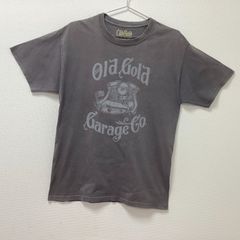 古着　美品　Old Gold Garage Co.　オールドゴールドガレージ　Ironhead　モーターサイクル　半袖　クルーネックTシャツ　ユニセックス　Mサイズ　チャコールグレー　灰色　チョッパー　ボバー　ハーレー　GRIMB