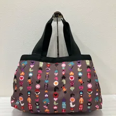 806　LeSportsac　レスポートサック　モリー　トートバッグ　ハンドバッグ　ブラウン　マトリョーシカ　ハート　レディース　軽量　カジュアル　シンプル　ブラウン