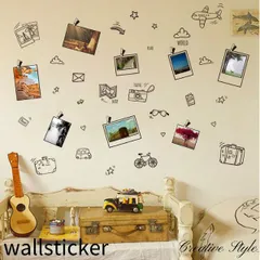 ウォールステッカー 旅 メモリー フレーム 北欧 wallsticker 壁飾 はがせる 窓 花 木 オシャレ 街並み 英字 英文 アルファベット 世界地図 文字 海 鳥 猫 モノトーン モノクロ パリ ヨーロッパ ビサ斜塔 イタリア diy 壁紙 シール