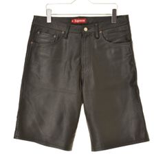 Supreme Baggy Leather Short Black 30 - メルカリ