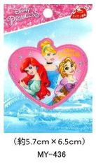 キャラクター 刺しゅう ワッペン ディズニープリンセス ハート ３人 pao- （MY436）  ディズニープリンセス ワッペン ラプンツェル ワッペン アリエル ワッペン シンデレラ ワッペン  アップリケ