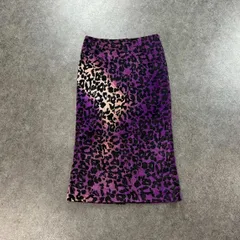 ungaro FEVER ウンガロ スカート  レオパード ヒョウ柄 総柄 パープル 紫 y2k フェアリーグランジのサムネイル