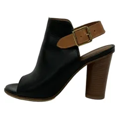 FABIO RUSCONI(ファビオルスコーニ) サンダル 36 レディース - 黒×ブラウン オープントゥ レザー