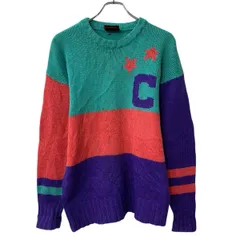 90s～ CHAPS RALPH LAUREN ウールニット セーター 2XL～ グリーン マルチカラー チャップス ラルフローレン 90年代 秋冬物 a803-6093