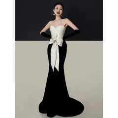 華やか 高級感 オフショルダー レトロ フラワーモチーフ ホワイト マーメイドライン イブニングドレス ブライダル フォトウェディング 卒業式 二次会 パーティー タイトフィット レディース XS-XXL   送料無料 大人可愛い 上品 華やか おすすめ