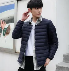 ダウンジャケット メンズ 軽量 撥水 ウルトラライトダウン Vネック インナーダウン　コート 防寒 防風 コンパクト収納 アウトドア ライトダウン 秋冬 メンズダウンジャケット インナーダウン トップ#lj7424