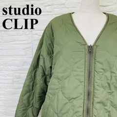 studio CLIP スタディオクリップ キルティングジャケット リバーシブル ボア カーキ FREE 0343K