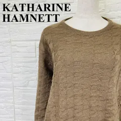 KATHARINE HAMNETT LONDON キャサリンハムネットロンドン ニット セーター 千鳥柄 ベージュ M 0342Kのサムネイル