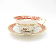 美品 WEDGWOOD ウェッジウッド ハーレクイン クイーンオブハート カップ＆ソーサー ティー 紅茶 英国 金彩 テーブルウェア SU13696C2 