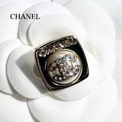美品 CHANEL シャネル ココマーク パール ストーンピアス 片耳用 シャンパンゴールド スワロ 刻印あり　a15