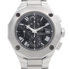 BAUME＆MERCIER ボーム&メルシェ リビエラ クロノグラフ 65541 100m防水 デイト 黒 ブラック SS ステンレス メンズ 自動巻き【6ヶ月保証】【腕時計】【中古】のサムネイル