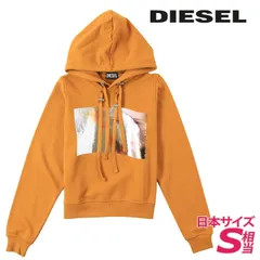 新品・未使用 ディーゼル DIESEL [Sサイズ相当] スウェットパーカー レディース 箔プリント ワンポイントロゴ刺繍 レギュラーフィット 長袖 F-REGGY-DROOD