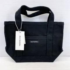 ◆Marimekko マリメッコ  MINI PERUSKASSI 2 ミニ ペルスカッシ キャンバス ハンドバッグ /ブラック ハンドバッグ ロゴ 未使用保管品◆のサムネイル