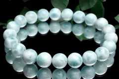 【１点物】美しい波模様 ラリマー　9mm　ブレスレット パワーストーン 天然石 _U9584