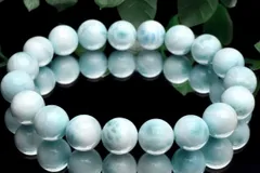 【１点物】美しい波模様 ラリマー　10mm　ブレスレット パワーストーン 天然石 _U9587