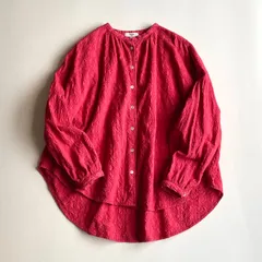 marble SUD 総刺繍 ギャザー ノーカラー ブラウスのサムネイル