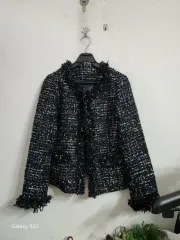 ツイード ジャケット ブラック レディース