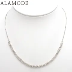 D1.50 ダイヤモンドネックレス ホワイトゴールド K18WG 8.9g レディース 40802170536【中古】【アラモード】