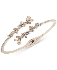 ジバンシー レディース アクセサリー ブレスレット・バングル・アンクレット フラワー柄 フラワー Givenchy Crystal Floral Bypass Cuff Bracelet Gold ゴールド