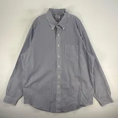 古着 ブルックスブラザーズ Brooks Brothers 長袖シャツ ボタンダウン 胸ポケ MADISON L  ブルー系 ストライプ メンズ