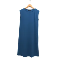 ユナイテッドアローズ UNITED ARROWS closet story  ノースリーブ ワンピース ロング丈 ストレートライン ゆったり 無地 ブルー 青 /FT20