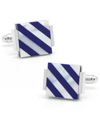 カフリンクス メンズ アクセサリー カフスボタン Cufflinks Inc Floating Mother of Pearl Striped Cufflinks Blue ブルー